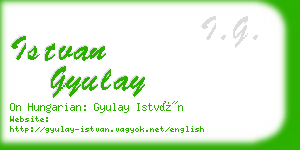 istvan gyulay business card